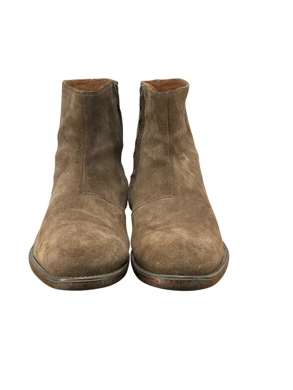 Robert Wayne Jacob Boots Men’s 11.5D Rust Brown Suede Side Zip Leather Portugal